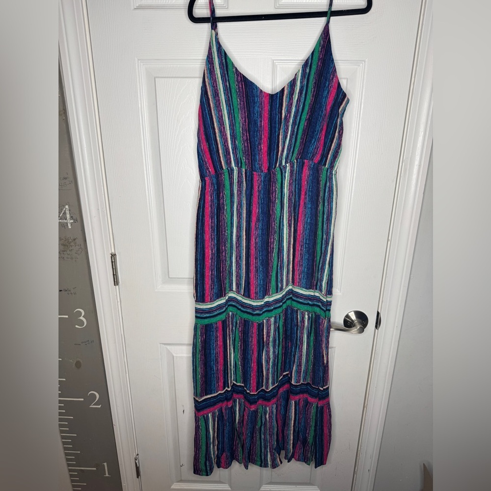 CBRAND BOUTIQUE Striped Maxi Dress Size XXL Beachy Vacation Summer‎